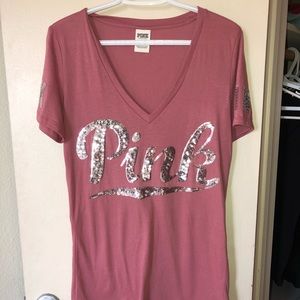 PINK V-Neck Tee